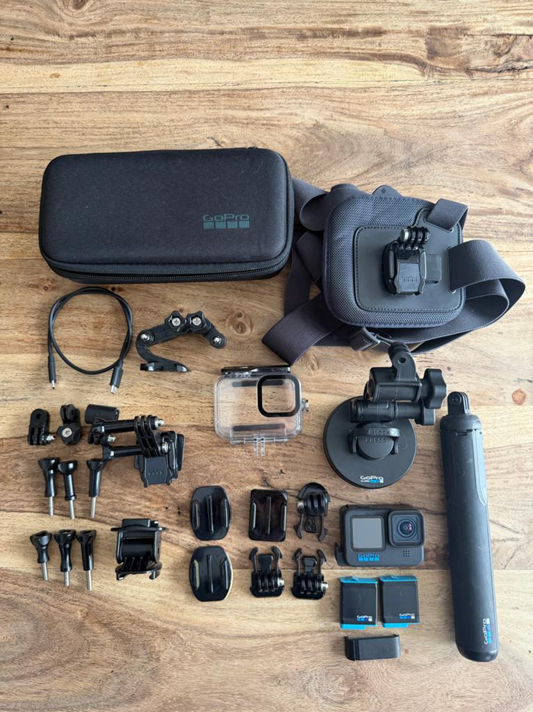 GoPro Hero 10 met uitgebreide accessoires set, Overige merken, Full HD, Overige soorten, Zo goed als nieuw