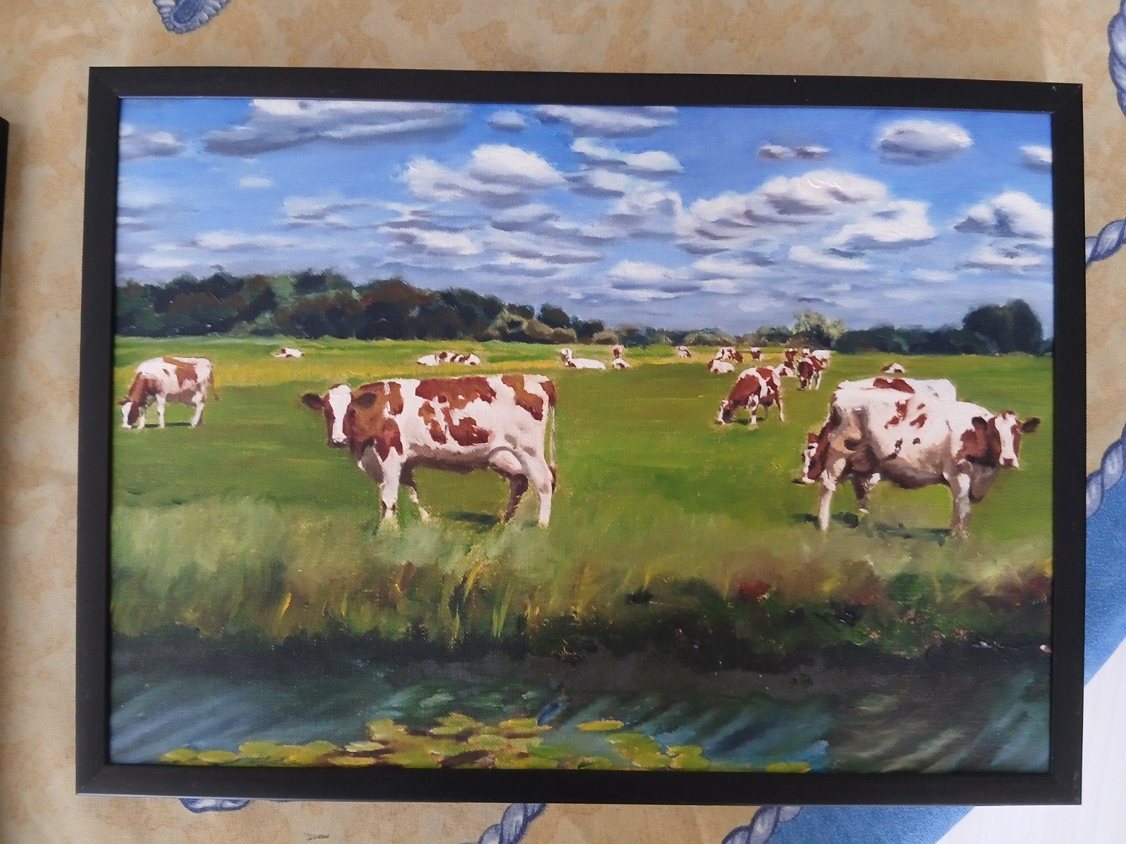 3 x koeien schilderij, Ophalen of Verzenden