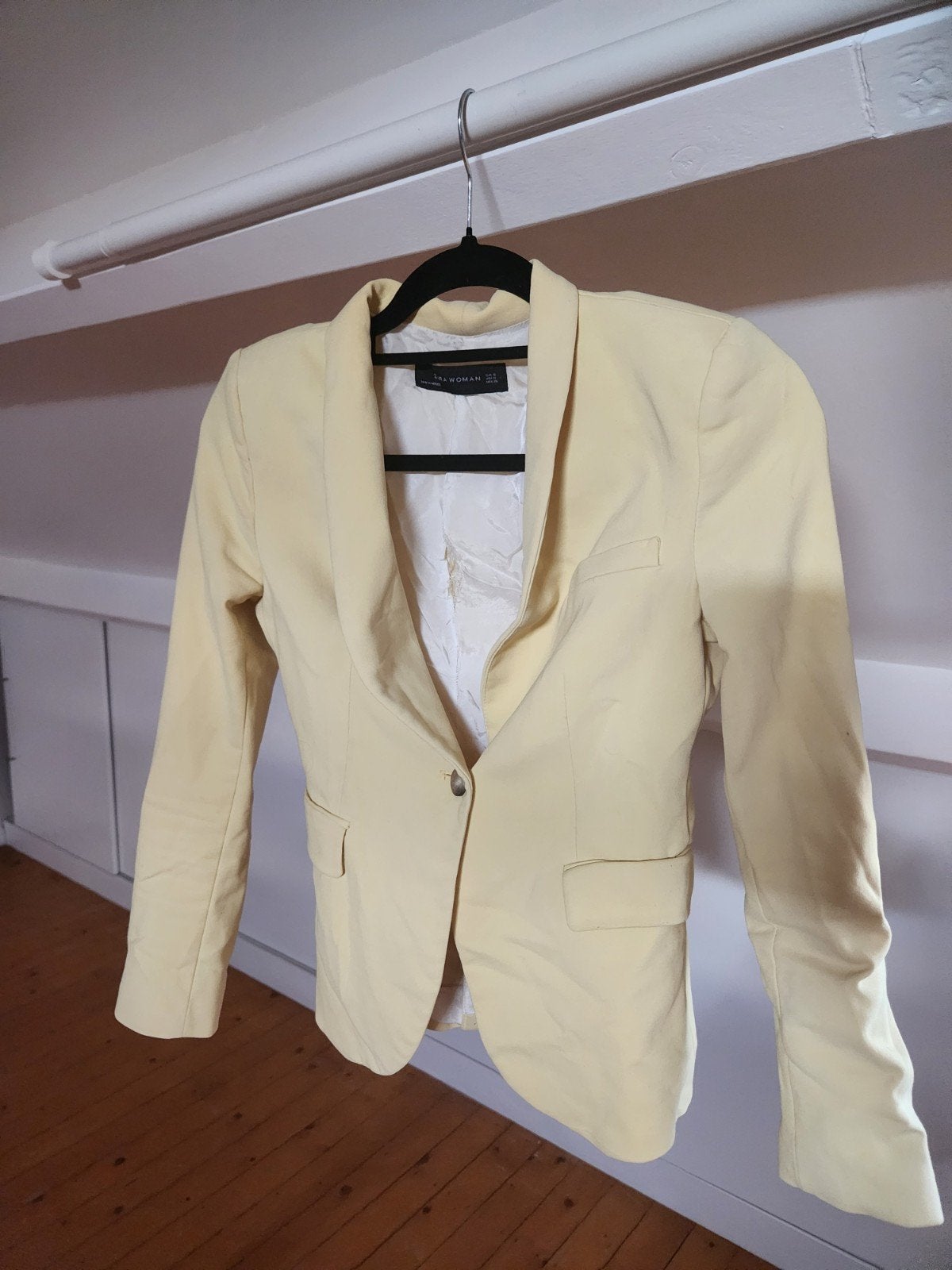 Gele Zara blazer XS getailleerd, Zara, Geel, Ophalen of Verzenden, Jasje