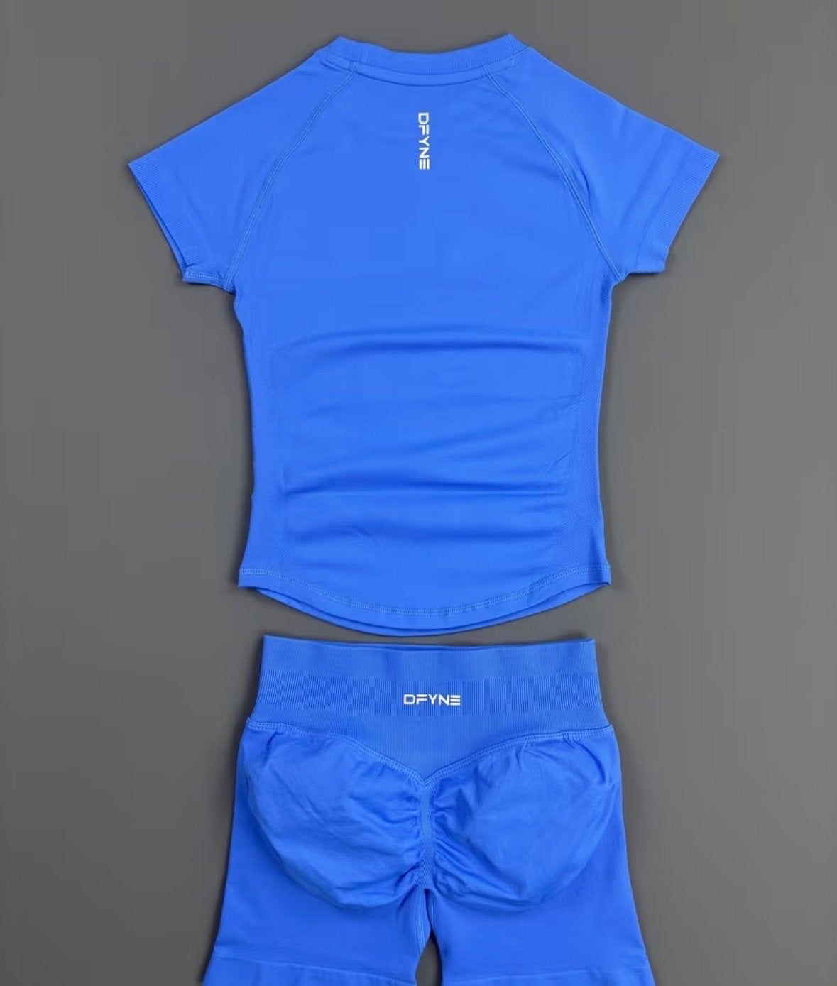 DFYNE Sportset - Top en Short - Maat S, Blauw, Nieuw, Ophalen of Verzenden, Fitness of Aerobics