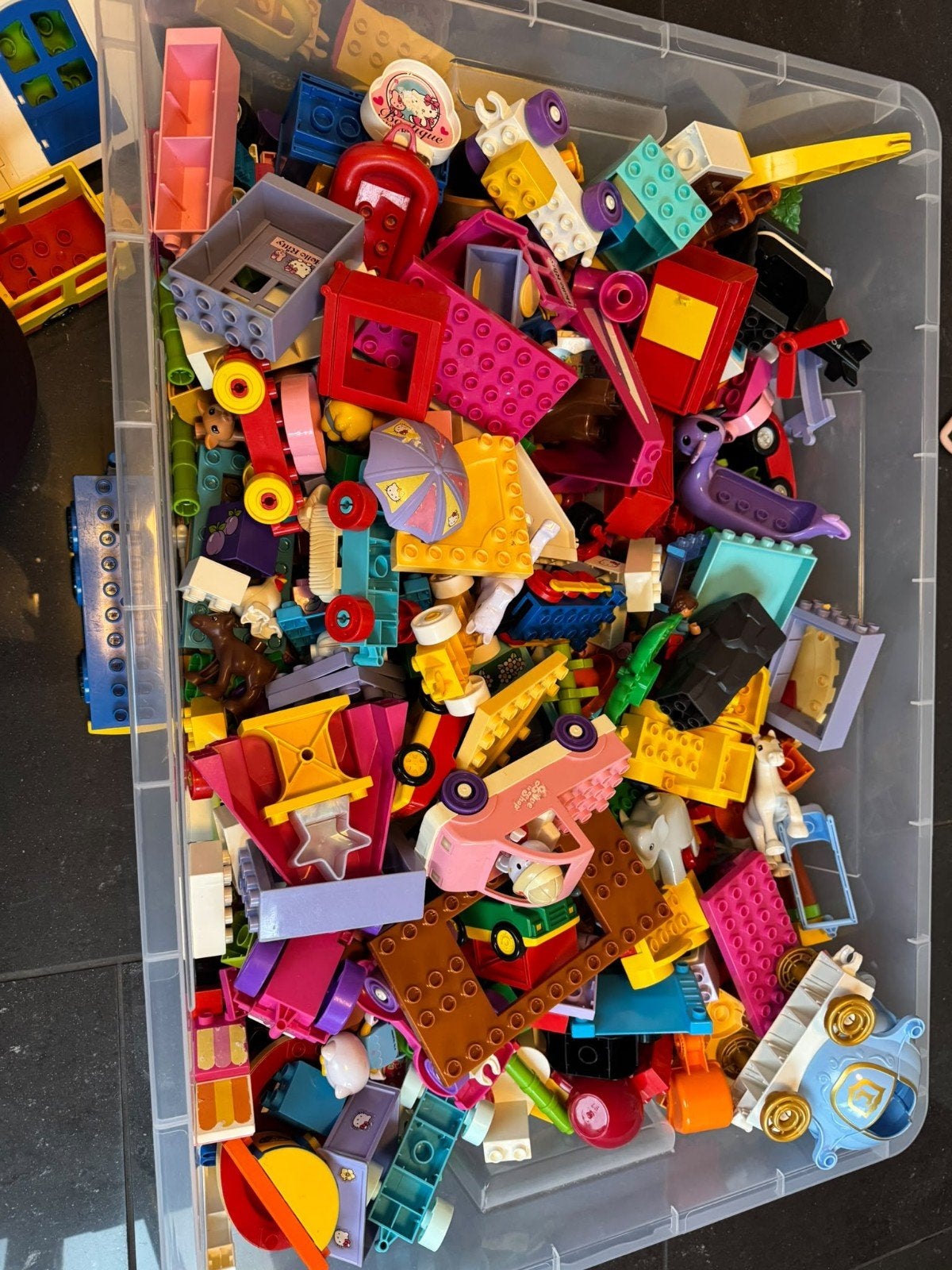 Grote partij Duplo en Mega Bloks bouwstenen en platen, Gebruikt, Inclusief extra onderdelen, Ophalen of Verzenden, Duplo