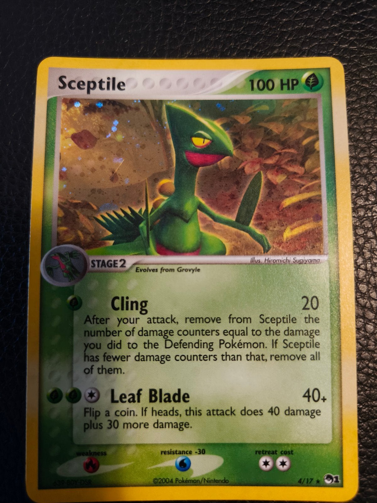 Pokémon Sceptile Holo 4/17 EX Dragon Frontiers, Ophalen of Verzenden, Gebruikt, Losse kaart, Foil