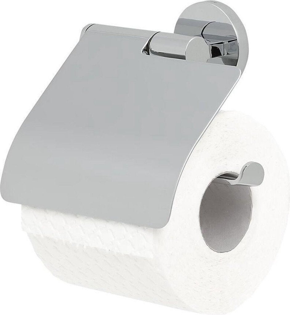 TIGER Noon - Wc rolhouder met klep – Chroom, Ophalen of Verzenden, Nieuw, Chroom, Toilet