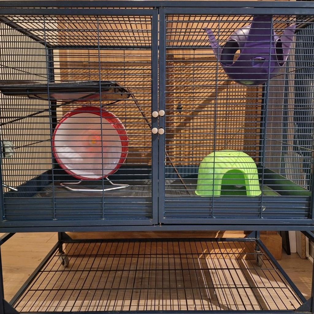 Compleet knaagdierenverblijf incl. accesoires., Ophalen of Verzenden, 75 tot 110 cm, Kooi