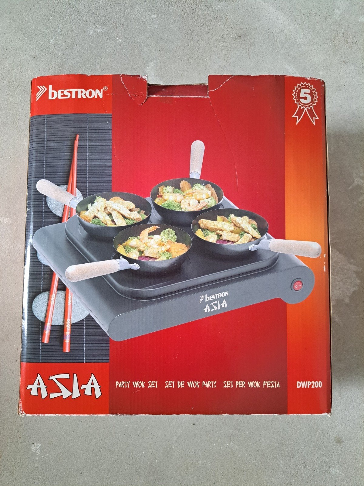 Bestron Asia Party Wok Set DWP200 - 4 personen, nieuw, Ophalen