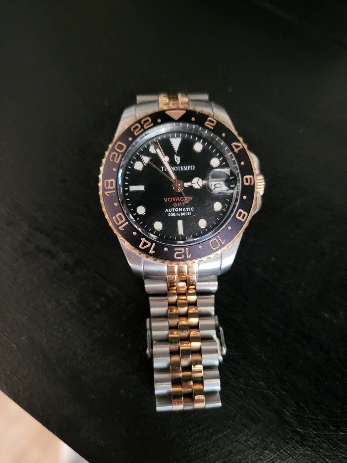 Tinotempo Voyager Automatic Horloge - Staal/Goud, Overige merken, Staal, Gebruikt, Staal