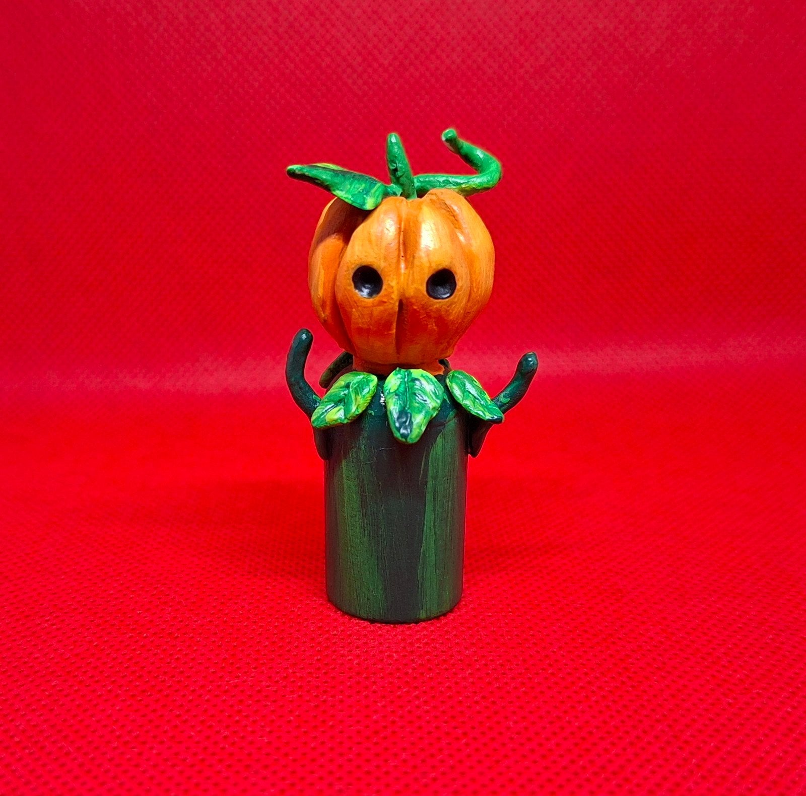 Handgeschilderde Pompoen Pegdoll - Uniek Decoratiestuk, Ophalen of Verzenden, Nieuw