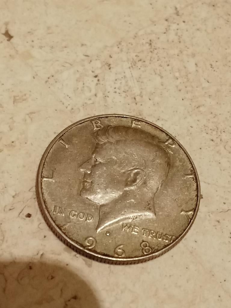 Kennedy Half Dollar 1968 zilver, Ophalen of Verzenden, Noord-Amerika, Losse munt, Zilver