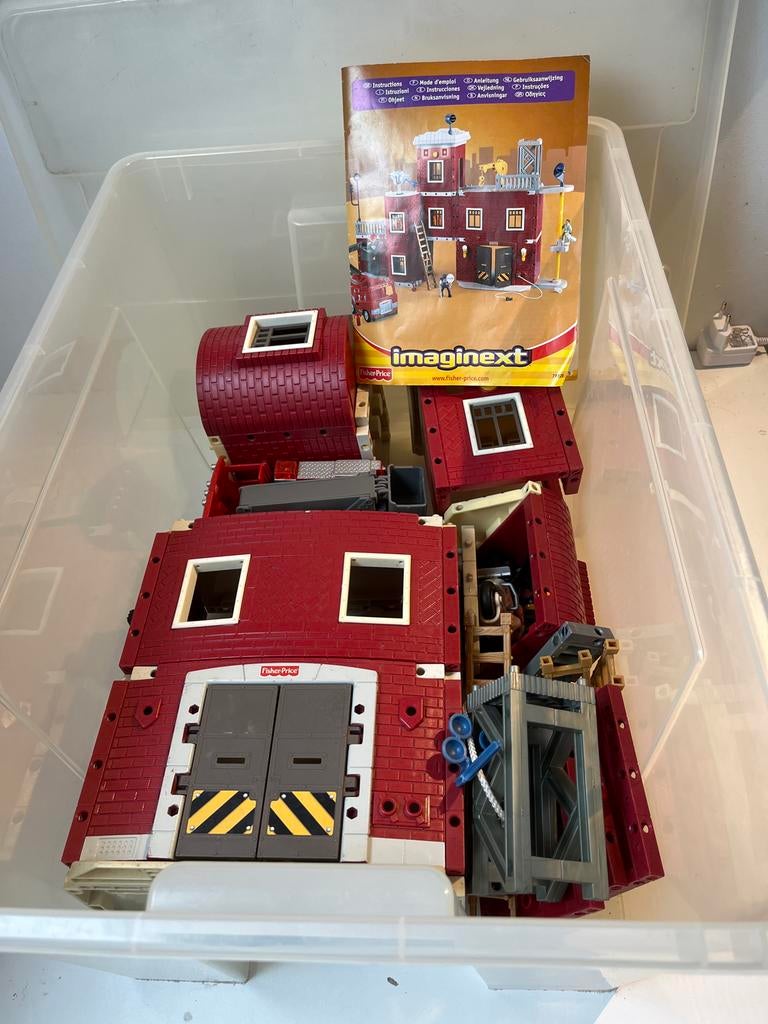 Imaginext Brandweerkazerne Fischer-Price met licht & geluid, Ophalen of Verzenden, Gebruikt