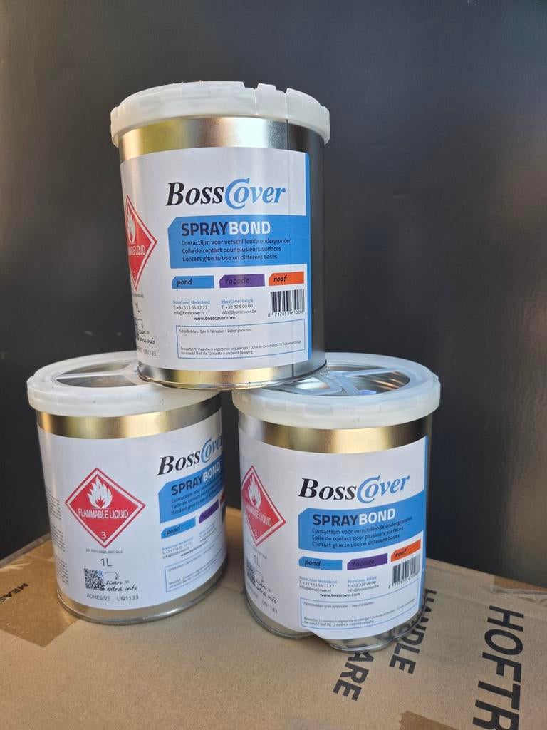 Bosscover EPDM Lijm Spraybond - Contactlijm, Minder dan 4 cm, Nieuw, Ophalen of Verzenden, Minder dan 5 m²