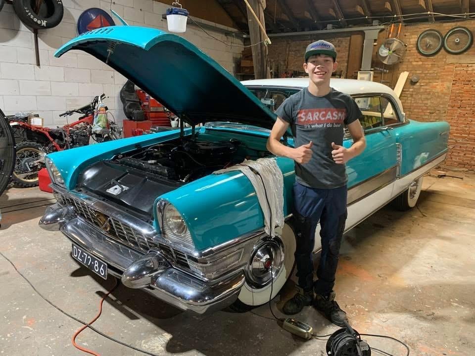 1955 Packard “The Four Hundred”! Waanzinnige klassieker. 👌, Auto's, Automaat, Achterwielaandrijving, 8 cilinders, Leder en Stof