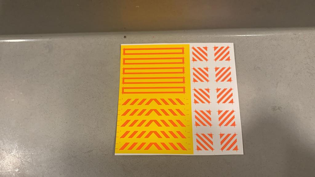 Tekno WSI decals striping gevaren strepen, Ophalen of Verzenden, Zo goed als nieuw, Bus of Vrachtwagen, Tekno