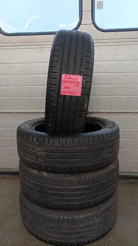 Set gebruikte zomerbanden Continental 215/55R18 XL, Ophalen, 18 inch, Band(en), Personenwagen
