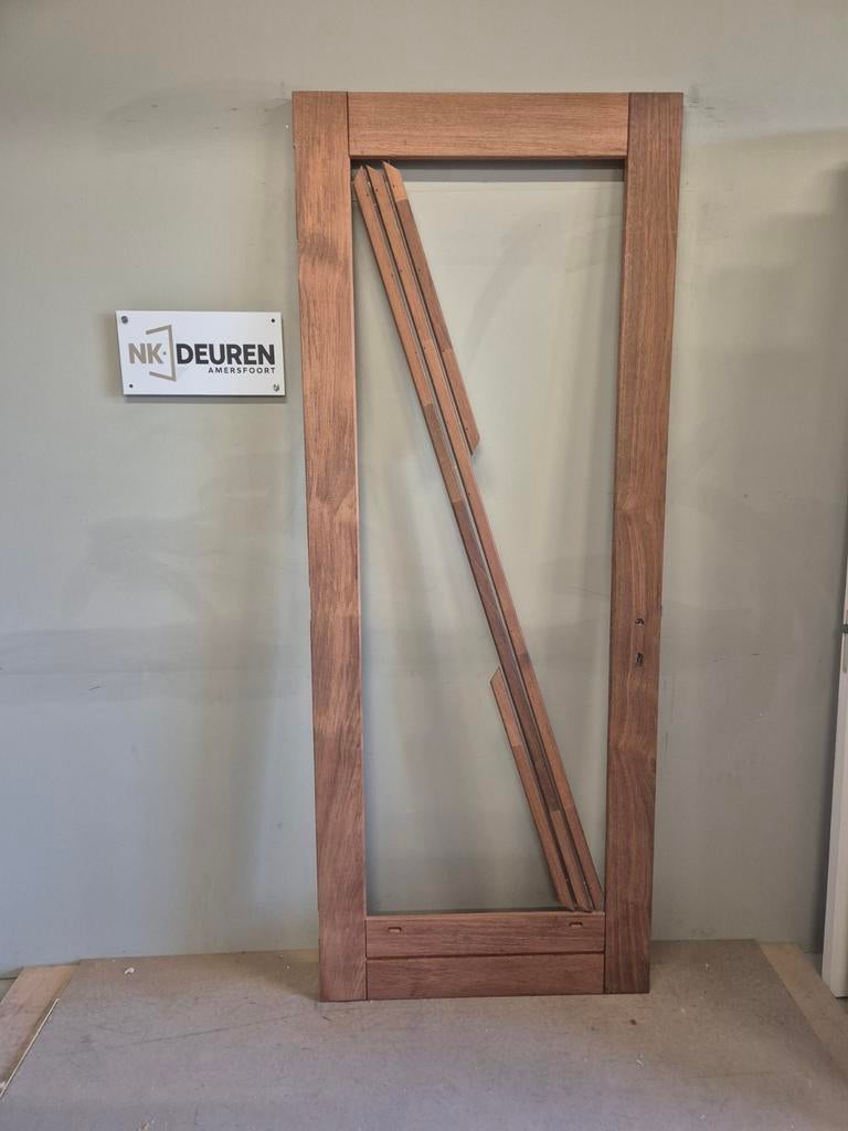 Top kwalitiet Hardhouten buitendeur (91x231,5) NIEUW, Ophalen, Nieuw, 200 tot 215 cm, Glas