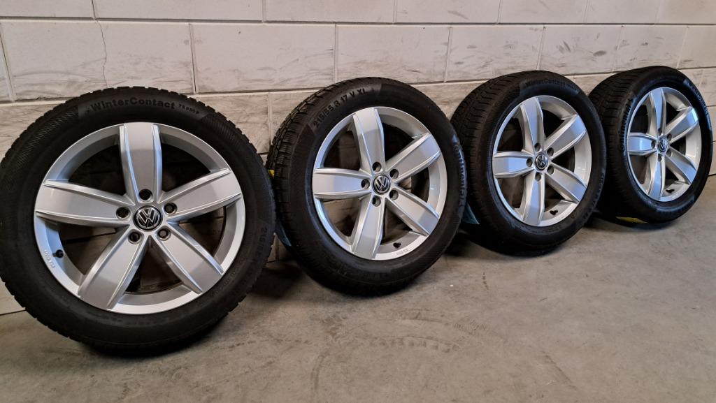 Velgen Passat T-Roc Arteon Ateca Octavia 215/55/17, Banden en Velgen, 17 inch, Personenwagen, Gebruikt