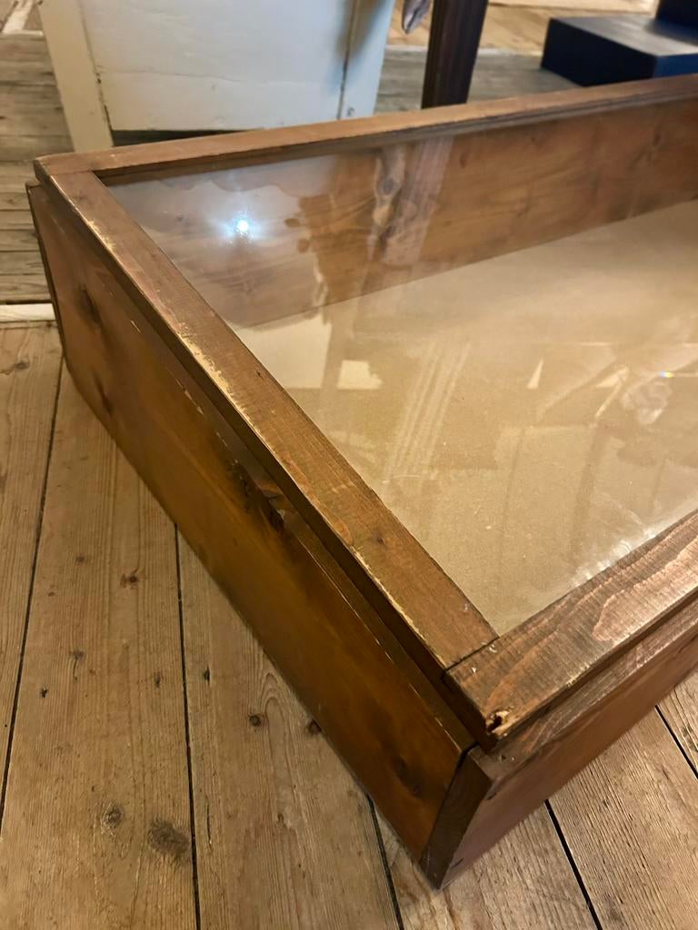 Mooie oude antiek landelijke winkel vitrine sieraden kast, Ophalen, Hoofstraat 15 de Steeg, Zo goed als nieuw, Minder dan 100 cm