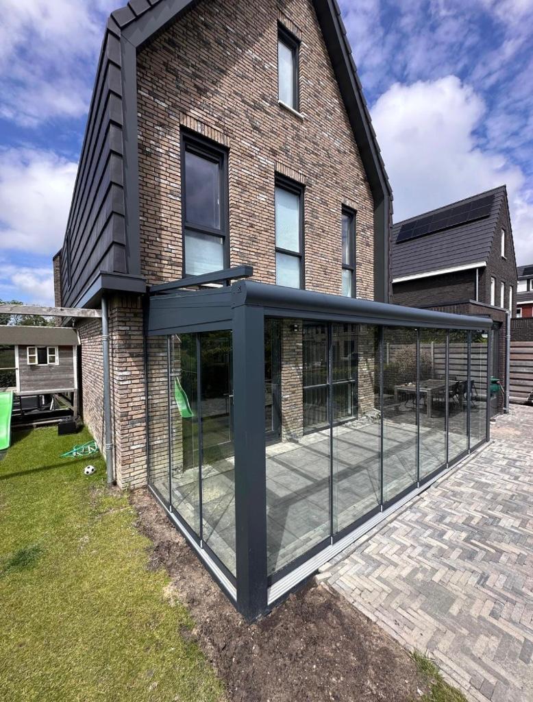 Veranda, Aluminium Tuinkamer, overkapping, Glazenschuifwand, Ophalen of Verzenden, Nieuw, Veranda