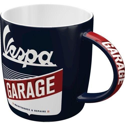 Vespa Scooter garage repair reclame mok koffie beker, Info@deconoord.nl, Gebruiksvoorwerp, Deco Noord, Nieuw