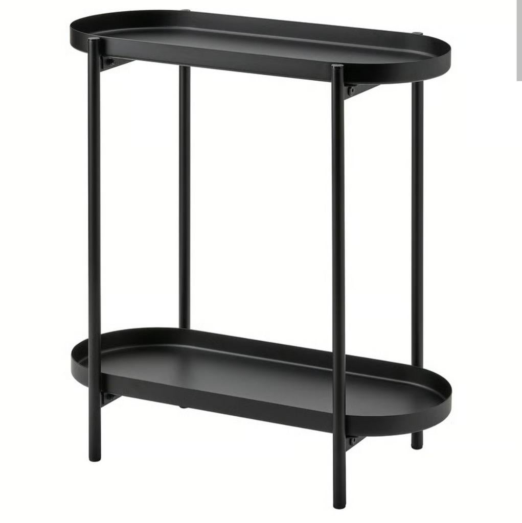 Ikea Olivblad plantentafel - binnen/buiten, Minder dan 55 cm, Metaal of Aluminium, Zo goed als nieuw, Modern