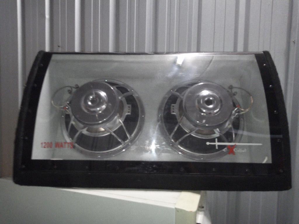 Excalibur 2x12" subwoofer 1200 Watt (Incl. Neon) + Toxic1600, Auto diversen, Ophalen, Gebruikt