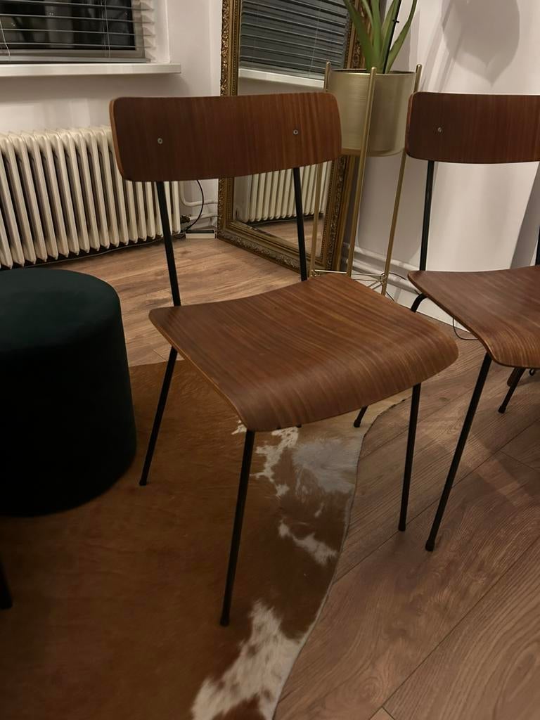 Vintage cordemeyer auping stoelen, Huis en Inrichting, Ophalen of Verzenden, Gebruikt, Bruin, Twee