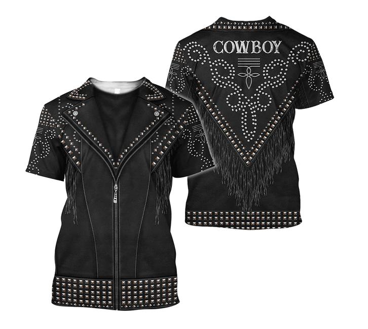 Heren western t-shirt 2 / cowboy zwart linedance t shirt, Verzenden, Nieuw, Overige maten, Zwart