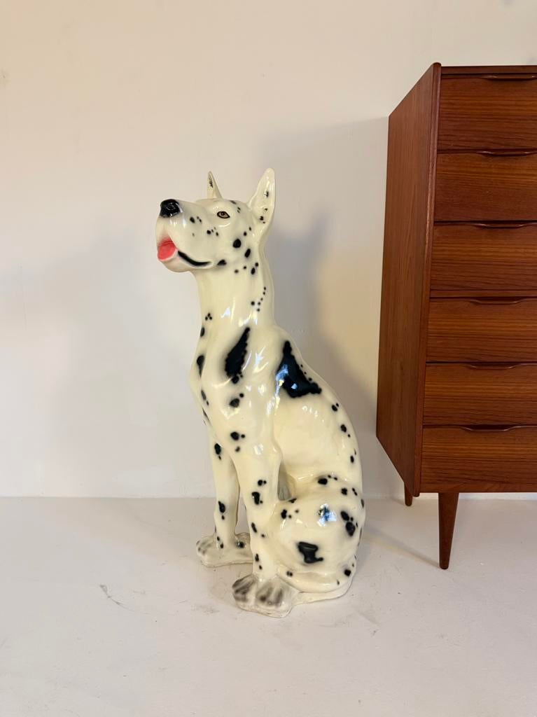 Vintage XXL Keramieken Deense dog, Italië ‘60, Ophalen of Verzenden, Gebruikt, Dier