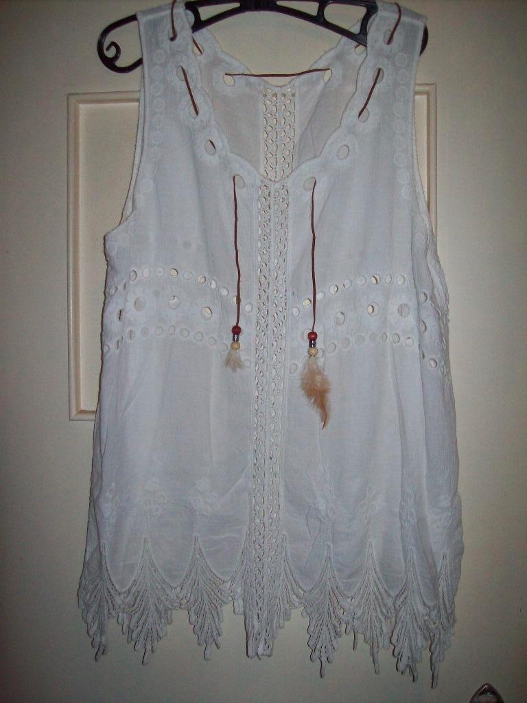 Boho Tuniek kant wit M 38/40, Maat 38/40 (M), Wit, Nieuw, Ophalen of Verzenden