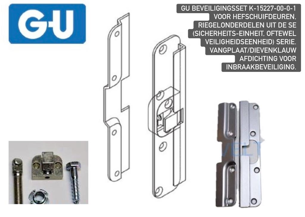 GU Dievenklauw 28mm Vangplaat Inbraakbeveiliging Schuifdeur, Ophalen of Verzenden, Nieuw, Overige materialen, Schuif of Grendel