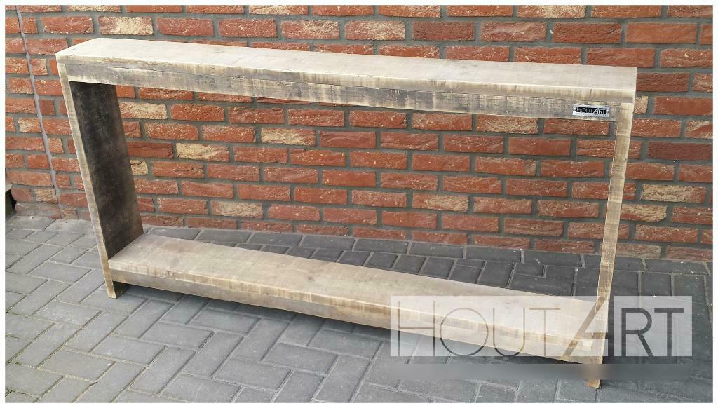 Strakke sidetable van steigerhout, Jeroen.leenders@gmail.com, Nieuw, Ophalen of Verzenden, Minder dan 25 cm