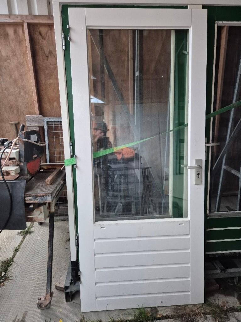 ACHTERDEUR ZGAN -92,5x209,5cm, Ophalen, 80 tot 100 cm, 200 tot 215 cm, Glas