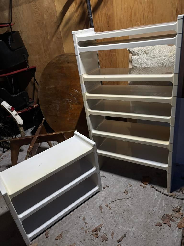 Vintage kunststof boekenkast wandmeubel design spage age, Huis en Inrichting, Ophalen, Zo goed als nieuw, 25 tot 50 cm, Kunststof