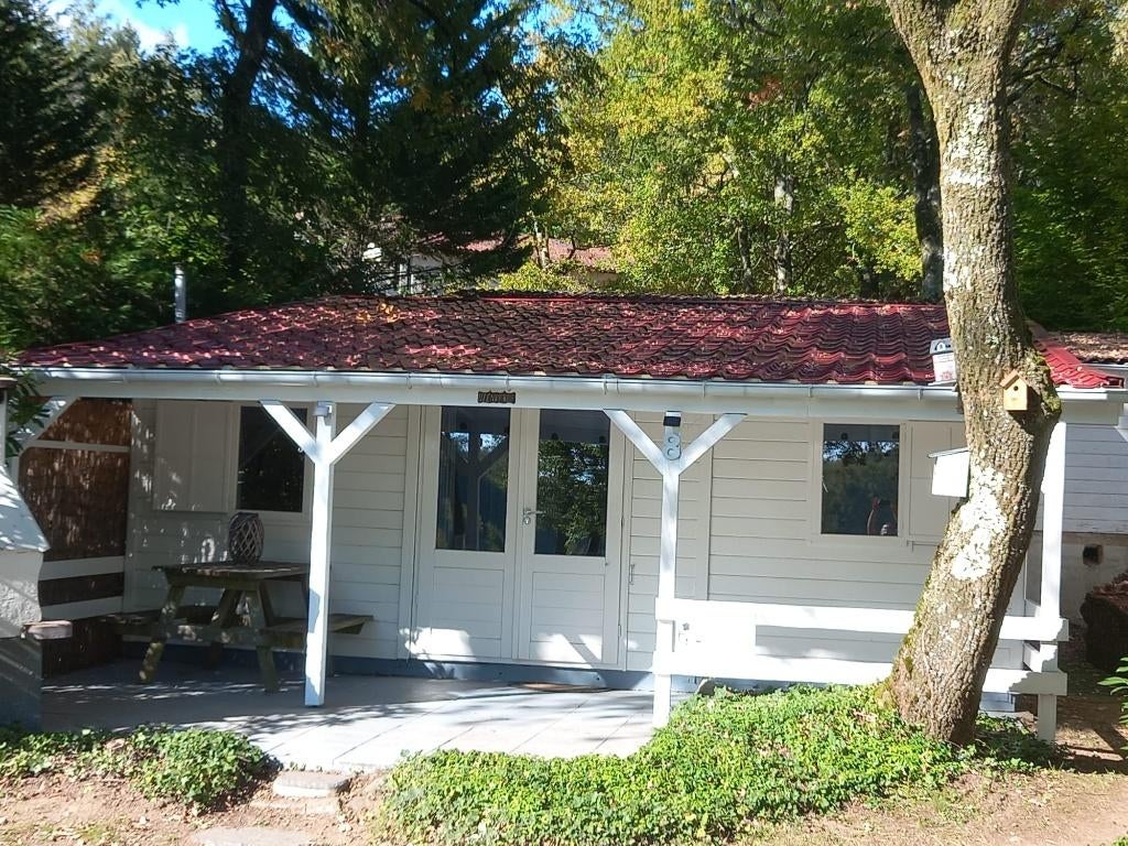 Te Huur: 4 pers. Chalet Dordogne op 4*camping Le Verdoyer, Speeltuin, 2 slaapkamers, Recreatiepark, Dordogne