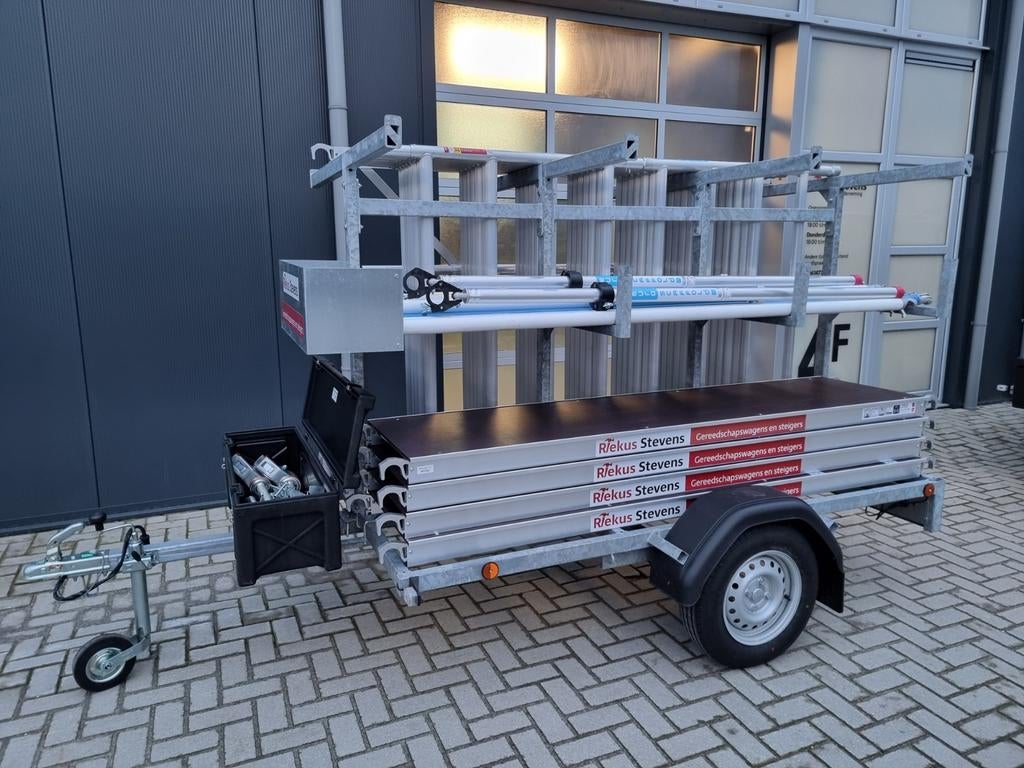 open steiger aanhanger met rolsteiger, Auto diversen, Aanhangers en Bagagewagens, Ophalen, Nieuw