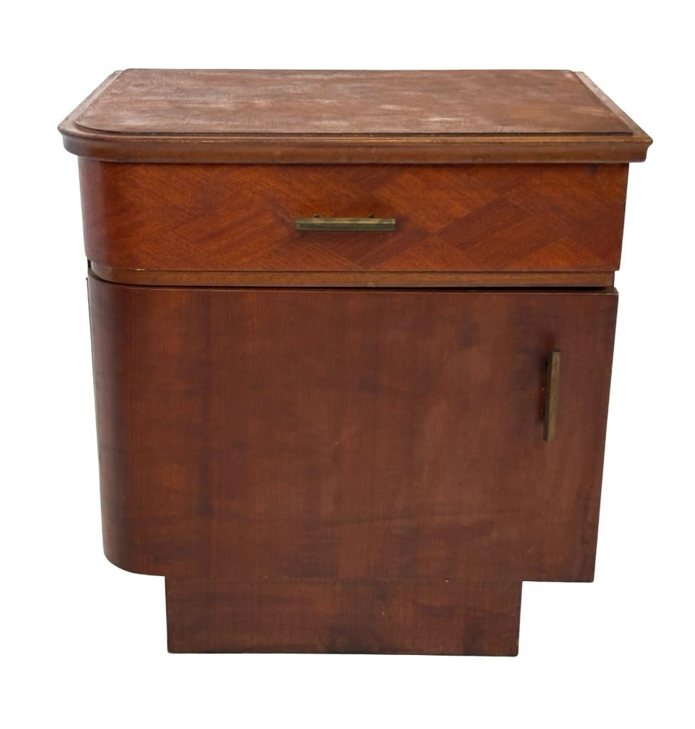 Vintage Nachtkastje bijzettafeltje Jaren 60 Design Eiken, Gebruikt, Minder dan 45 cm, Vintage, Vintage