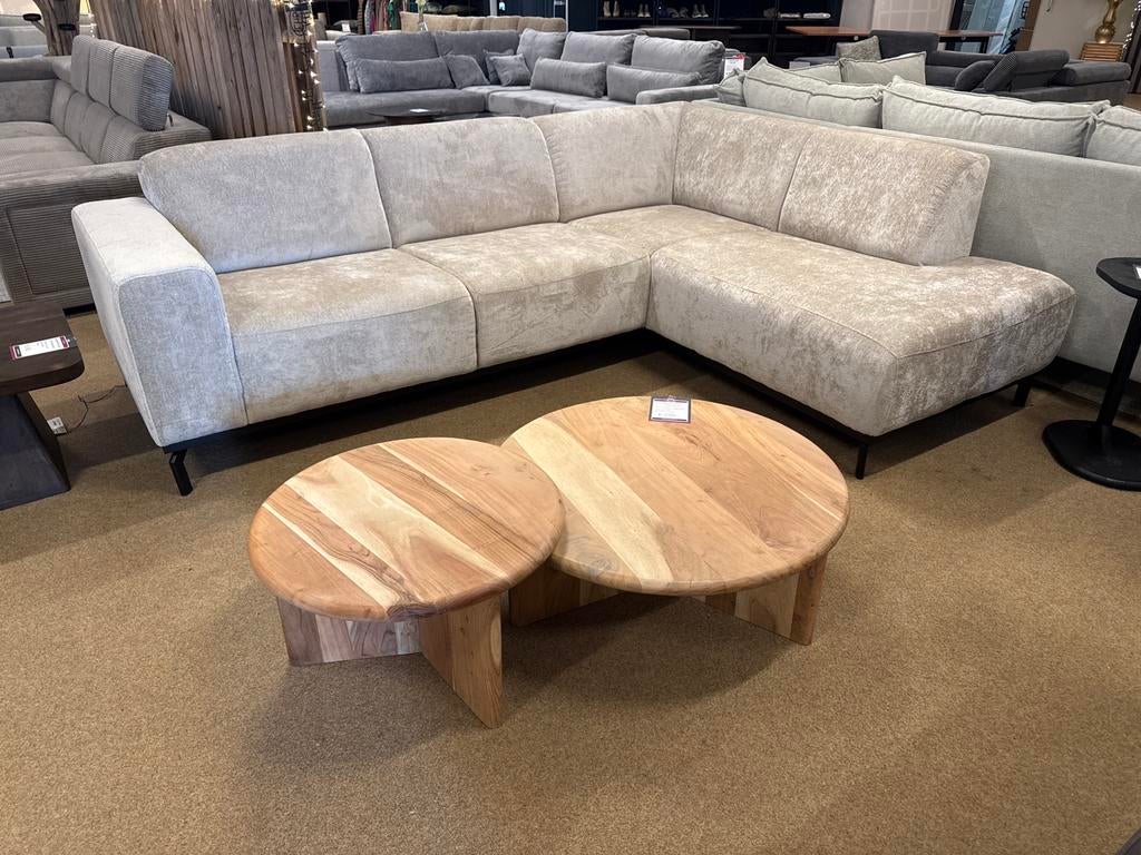 Hoekbank Viola 255 x 190 beige Direct/Leverbaar E-2195