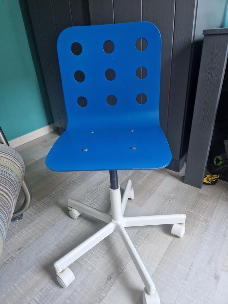 Blauwe Ikea kinder bureaustoel, Ophalen, Gebruikt, Blauw, Bureaustoel