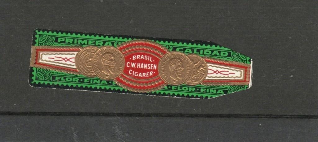 c.w. Hansen, Ophalen of Verzenden, Sigarenbandjes