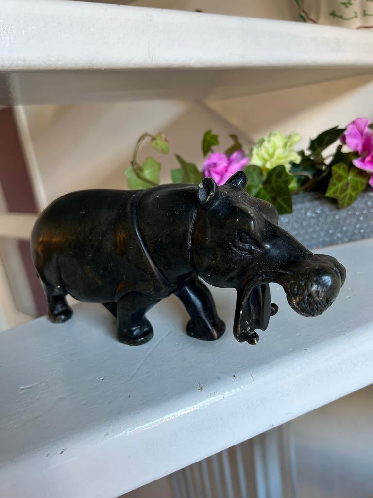 Nijlpaard beeldje, Antiek en Kunst, Ophalen of Verzenden