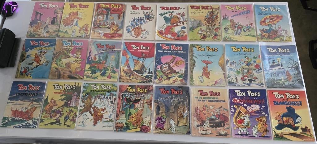 Verzameling 35 keer Tom Poes door Marten Toonder, Gelezen, Marten Toonder, Ophalen of Verzenden, Meerdere stripboeken