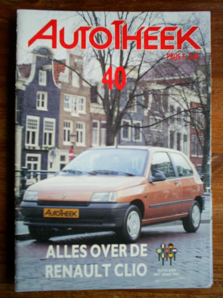 Renault Clio Alles over de Clio Autotheek Poster 2 / 1991, Verzenden, Zo goed als nieuw, Renault