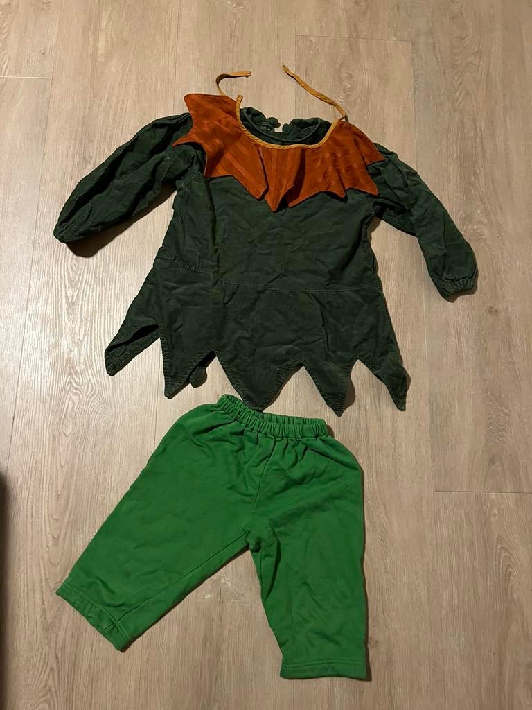 Peter pan verkleed pak maat 116-128 jongen, Ophalen of Verzenden, Zo goed als nieuw, 104 of kleiner, Jongen