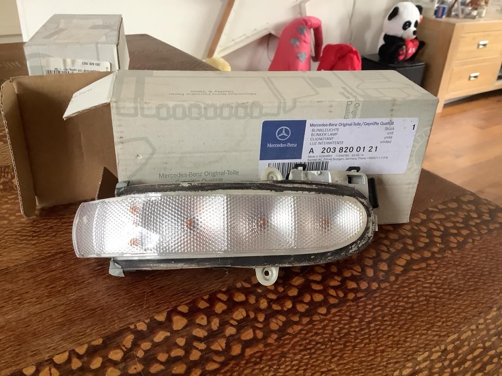 Mercedes C-Klasse Spiegel Knipperlicht Links & Rechts, Ophalen, Gebruikt, Mercedes-Benz