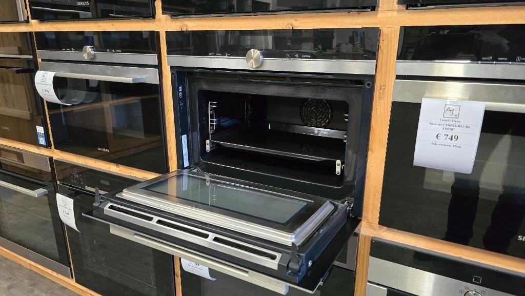 Siemens inbouw combi-oven CM636GNS1, Ophalen, Refurbished, Oven met grill, Inbouw