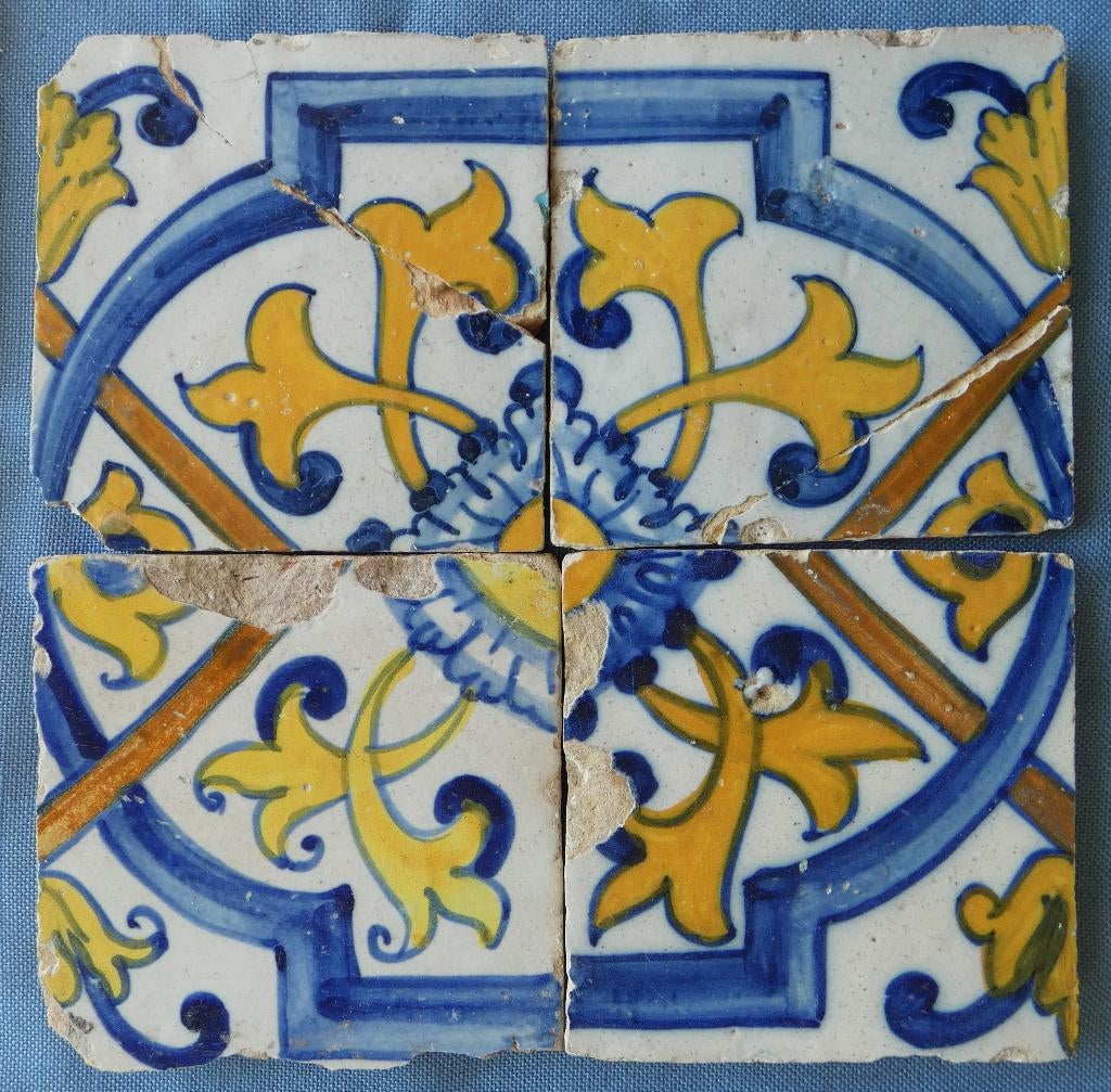 Portugese tegels, 17e eeuw, Antiek en Kunst, Verzenden