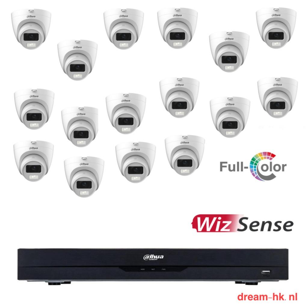 2MP Dahua WizSense Full Color 16CH HDCVI set (met microfoon)