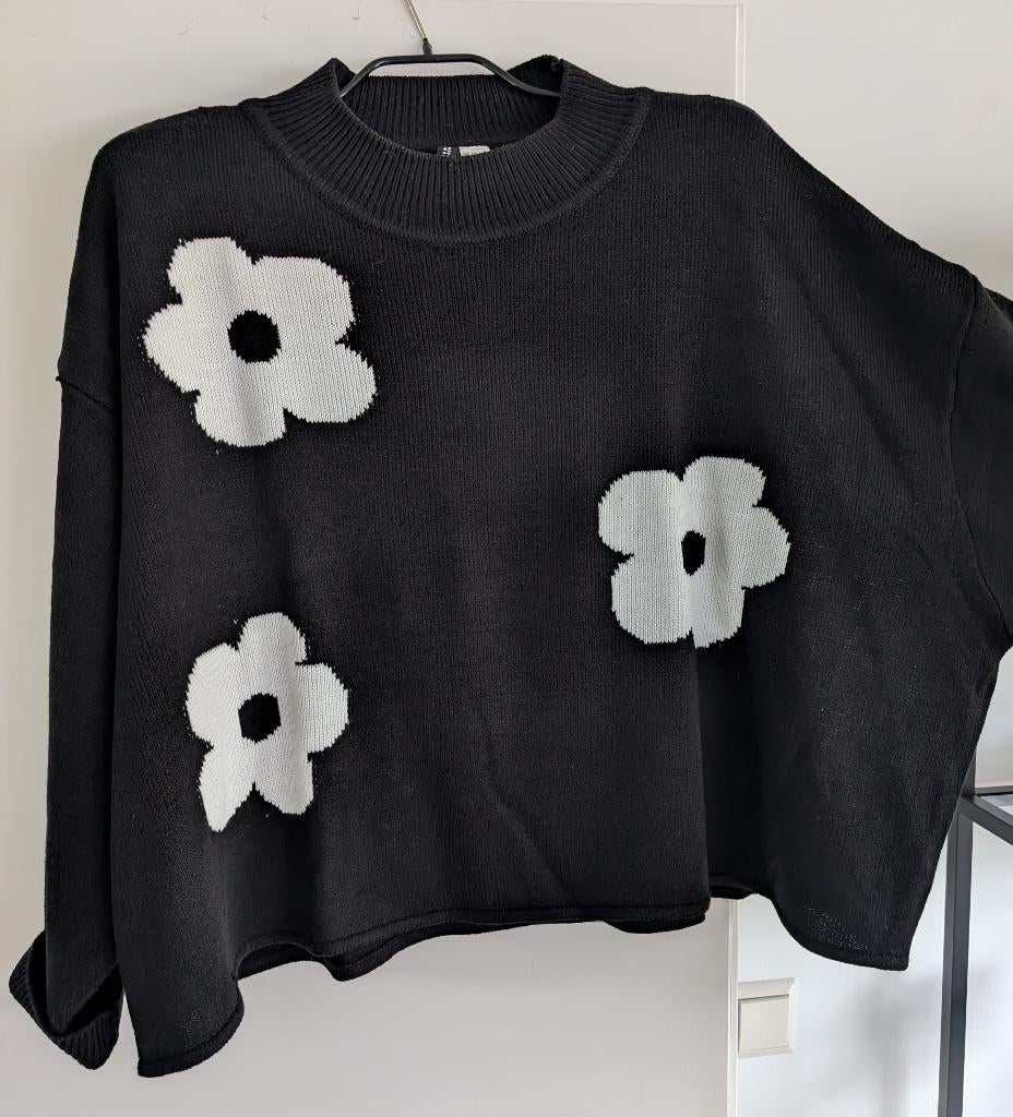 Zwarte korte wintertuin met turtle neck, Divided, Zwart, Maat 46/48 (XL) of groter, Nieuw