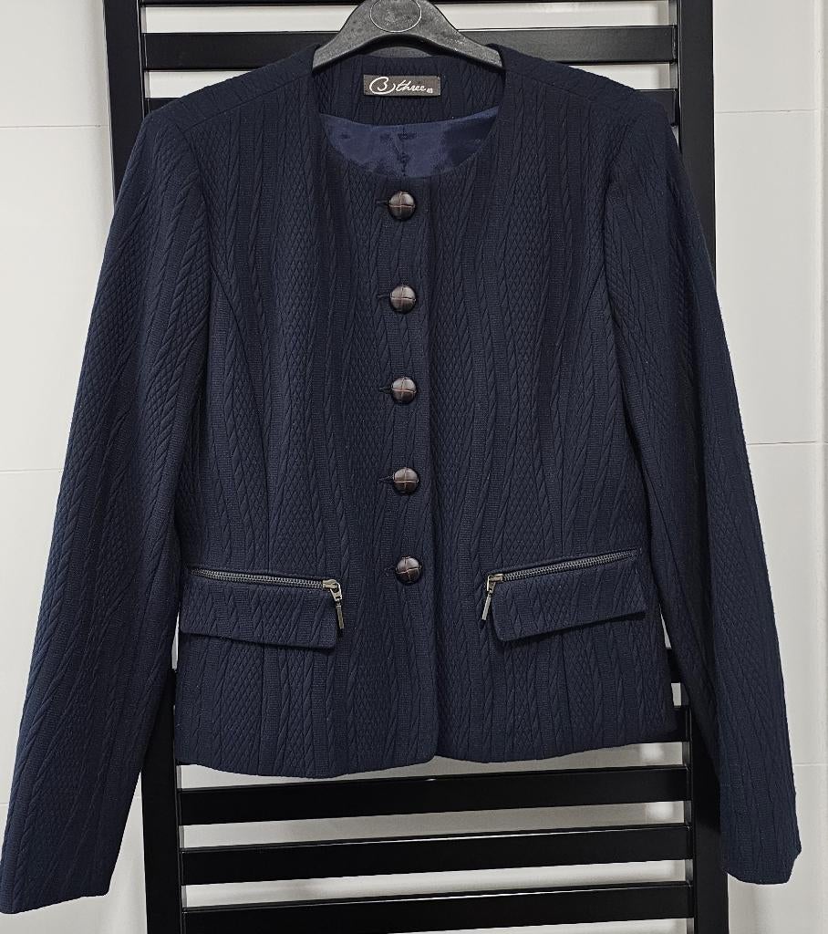 LEUK BLAUW JASJE - "B THREE", Kleding | Dames, Maat 38/40 (M), Blauw, Ophalen of Verzenden, Zo goed als nieuw
