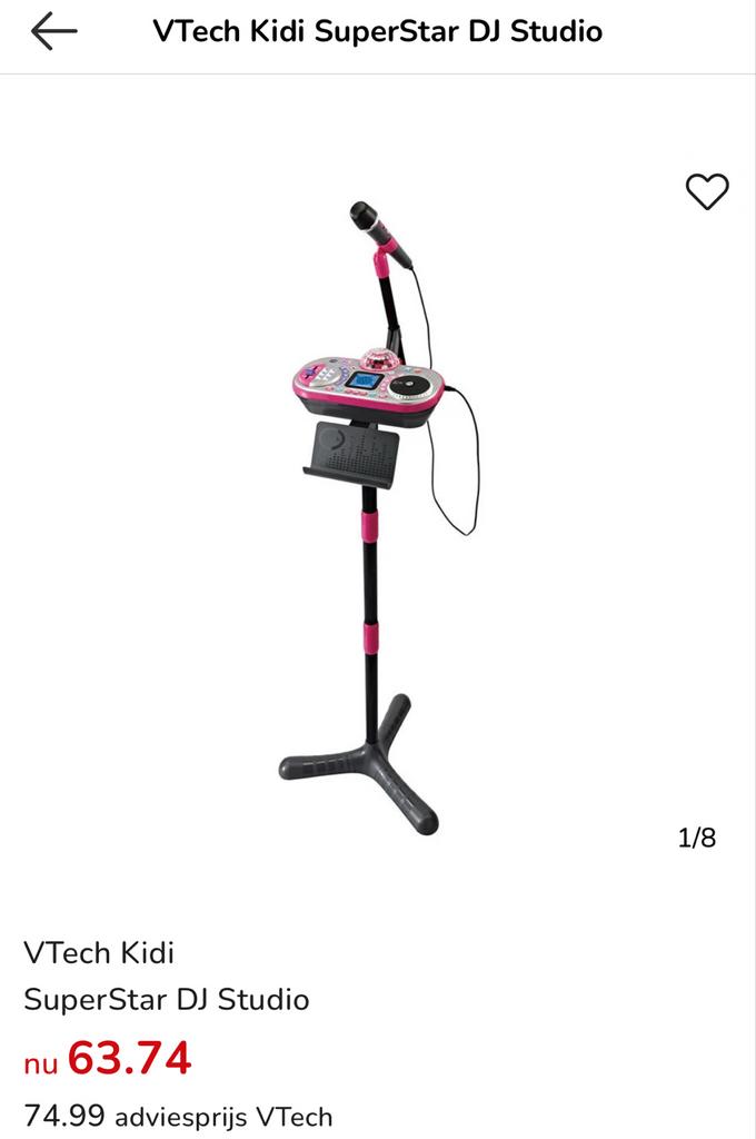 VTech Kidi superstar dj studio - zgan met boekje, Kinderen en Baby's, Speelgoed | Vtech, Ophalen of Verzenden, Zo goed als nieuw