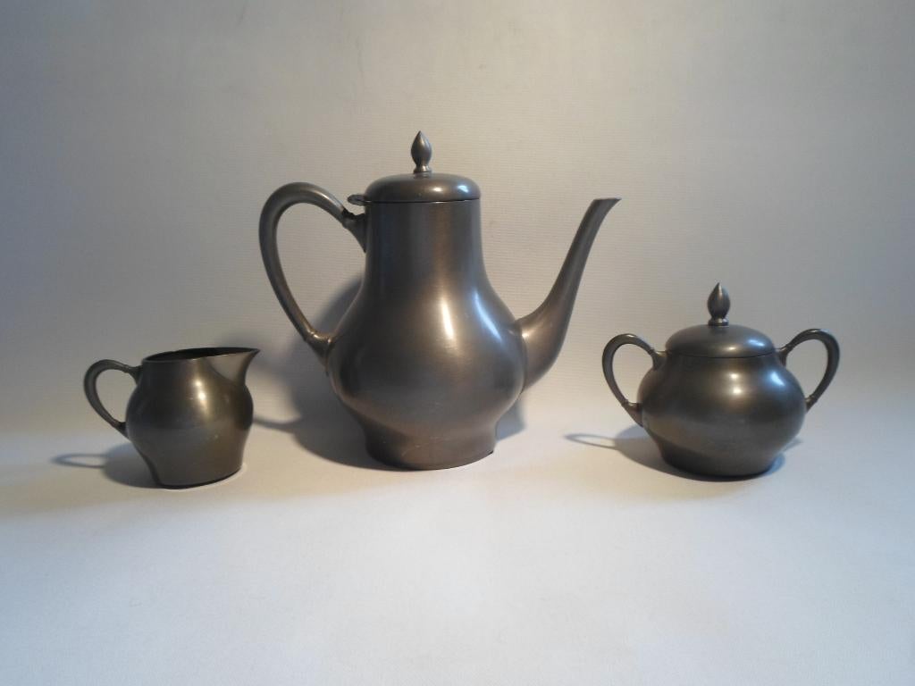 Metawa Holland Tinnen Koffie Thee Set, Antiek en Kunst, Antiek | Tin, Ophalen of Verzenden